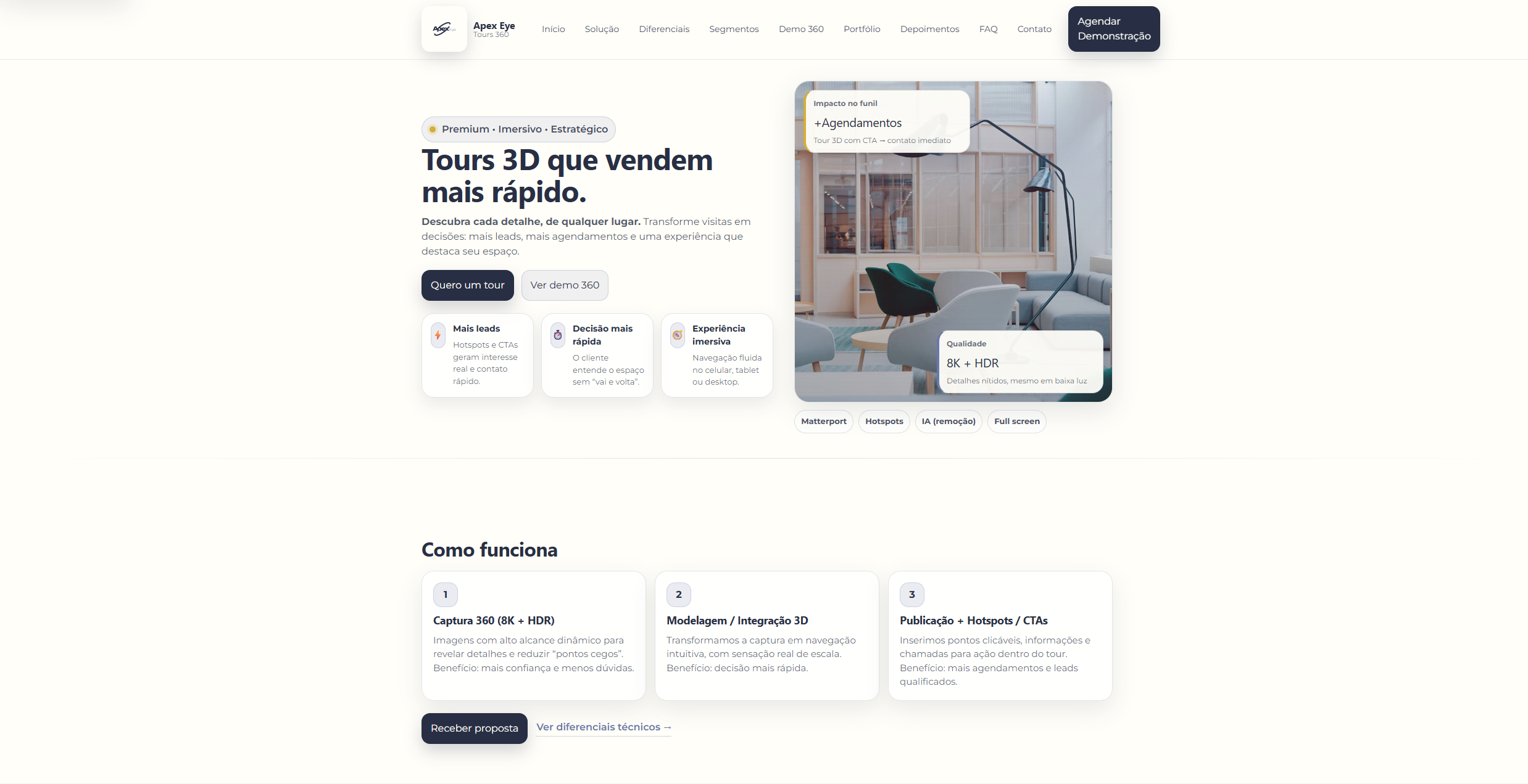 Apex Eye — tour virtual 360° imersivo desenvolvido pela SrZuim